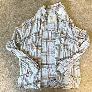 Abercrombie & Fitch Flannel in Light Blue
